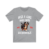 Just A Girl Who Loves Bernese Shirt, Dog Lover Shirt, Bernese Dog, Animal Toddler Infant Kids Gift T-Shirt Image 1