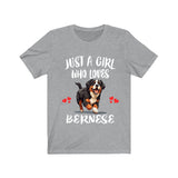 Just A Girl Who Loves Bernese Shirt, Dog Lover Shirt, Bernese Dog, Animal Toddler Infant Kids Gift T-Shirt Image 1