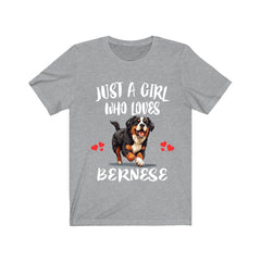 Just A Girl Who Loves Bernese Mountain Dogs Shirt - Bernese print design