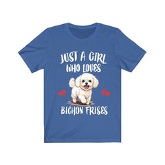 Just A Girl Who Loves Bichon Frise Dogs Shirt - Bichon Frise print design