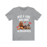 Just A Girl Who Loves Bloodhounds Shirt, Dog Lover Shirt, Bloodhound Dog, Animal Toddler Infant Kids Gift T-Shirt Image 1