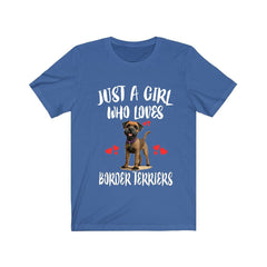 Just A Girl Who Loves Border Terriers Shirt - Border Terrier print design