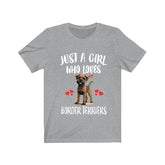 Just A Girl Who Loves Border Terriers Shirt, Dog Lover Shirt, Border Terrier Dog, Animal Toddler Infant Kids Gift T-Shirt Image 1