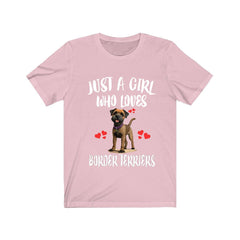 Just A Girl Who Loves Border Terriers Shirt - Border Terrier print design