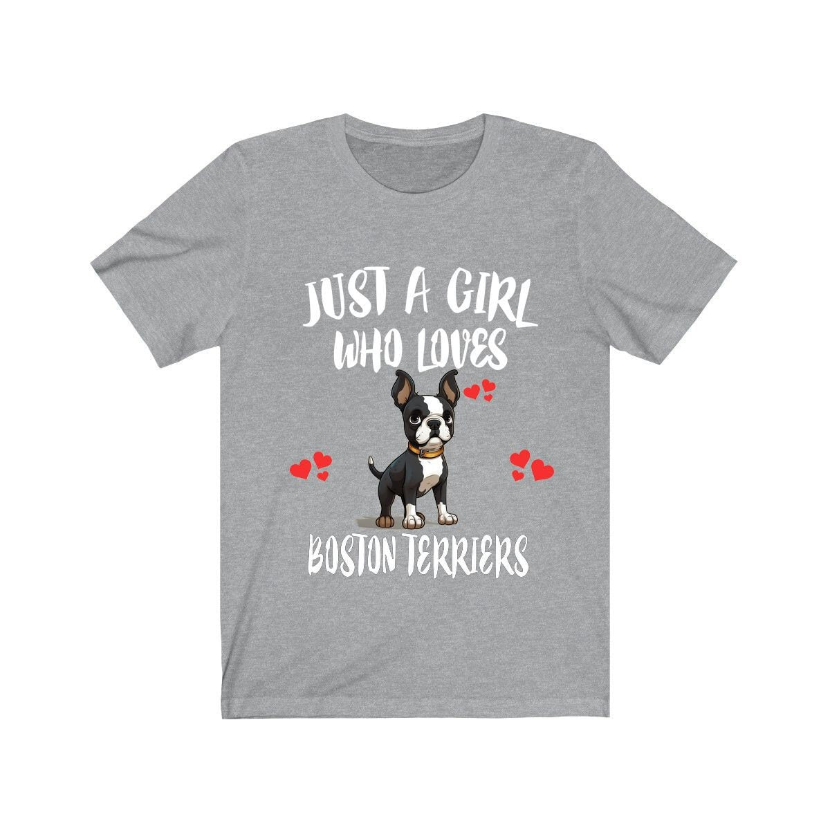 Just A Girl Who Loves Boston Terriers Shirt, Dog Lover Shirt, Boston Terrier Dog, Animal Toddler Infant Kids Gift T-Shirt Image 1