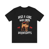 Just A Girl Who Loves Bullmastiffs Shirt, Dog Lover Shirt, Bullmastiff Dog, Animal Toddler Infant Kids Gift T-Shirt Image 1