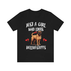 Just A Girl Who Loves Bullmastiffs Shirt - Bullmastiff print design