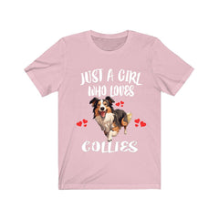Just A Girl Who Loves Collies Shirt - collie print design