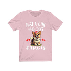 Just A Girl Who Loves Corgis Dogs Shirt - corgi print design