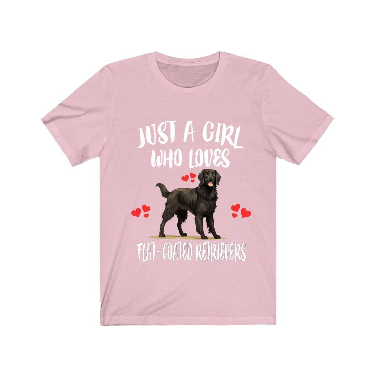 Just A Girl Who Loves Flat-Coated Retrievers Shirt - flat-coated retriever print design