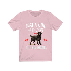 Just A Girl Who Loves Flat-Coated Retrievers Shirt - flat-coated retriever print design