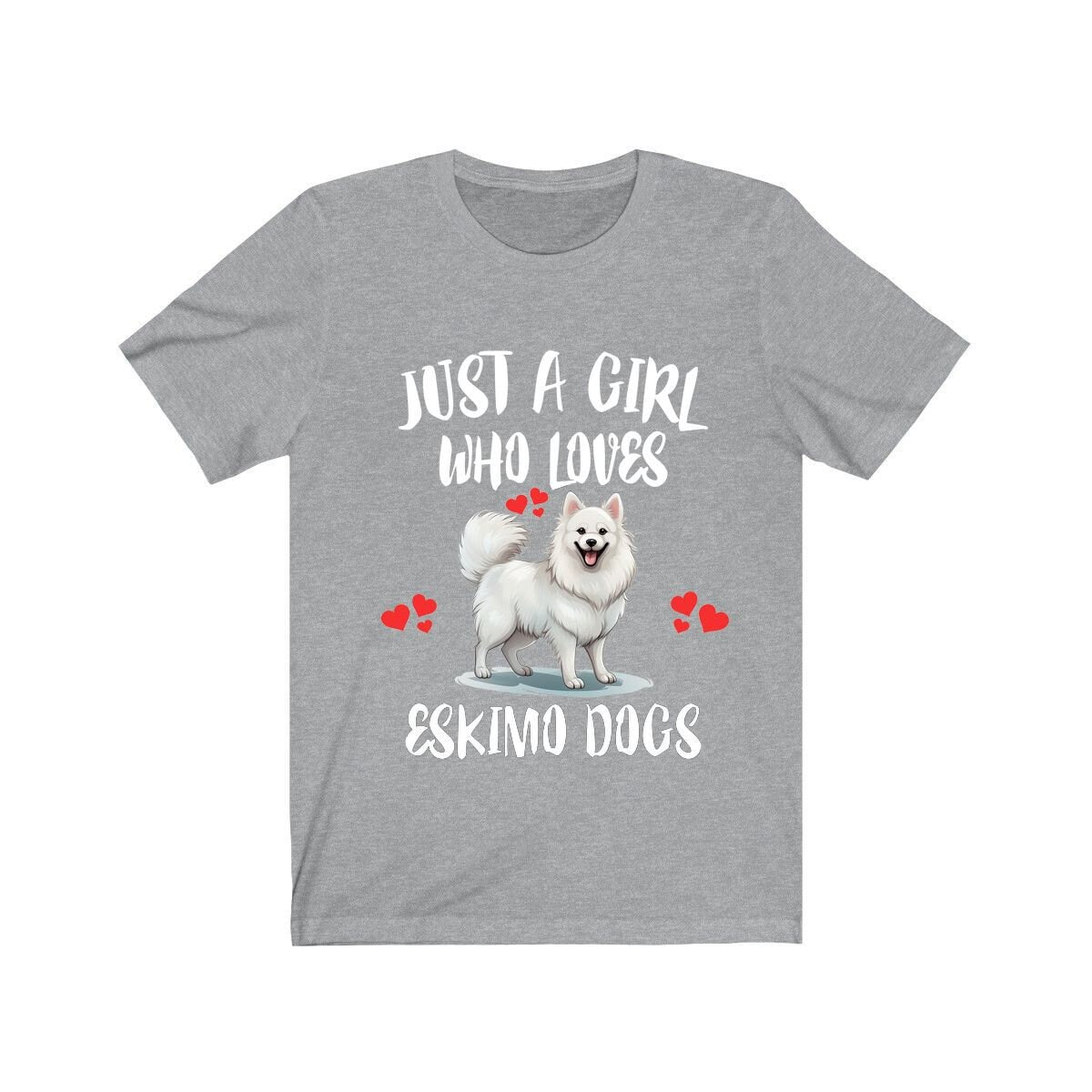 Just A Girl Who Loves Eskimo Dogs Shirt - American Eskimo Dog print design