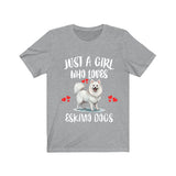 Just A Girl Who Loves Eskimo Dogs Shirt, Dog Lover Shirt, Eskimo Dog, Animal Toddler Infant Kids Gift T-Shirt Image 2