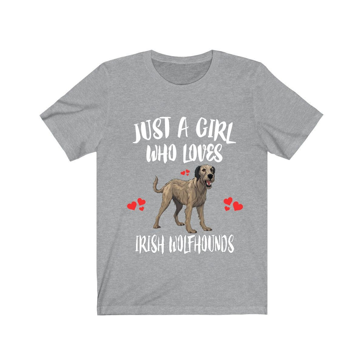 Just A Girl Who Loves Irish Wolfhounds Shirt - Irish Wolfhound print design