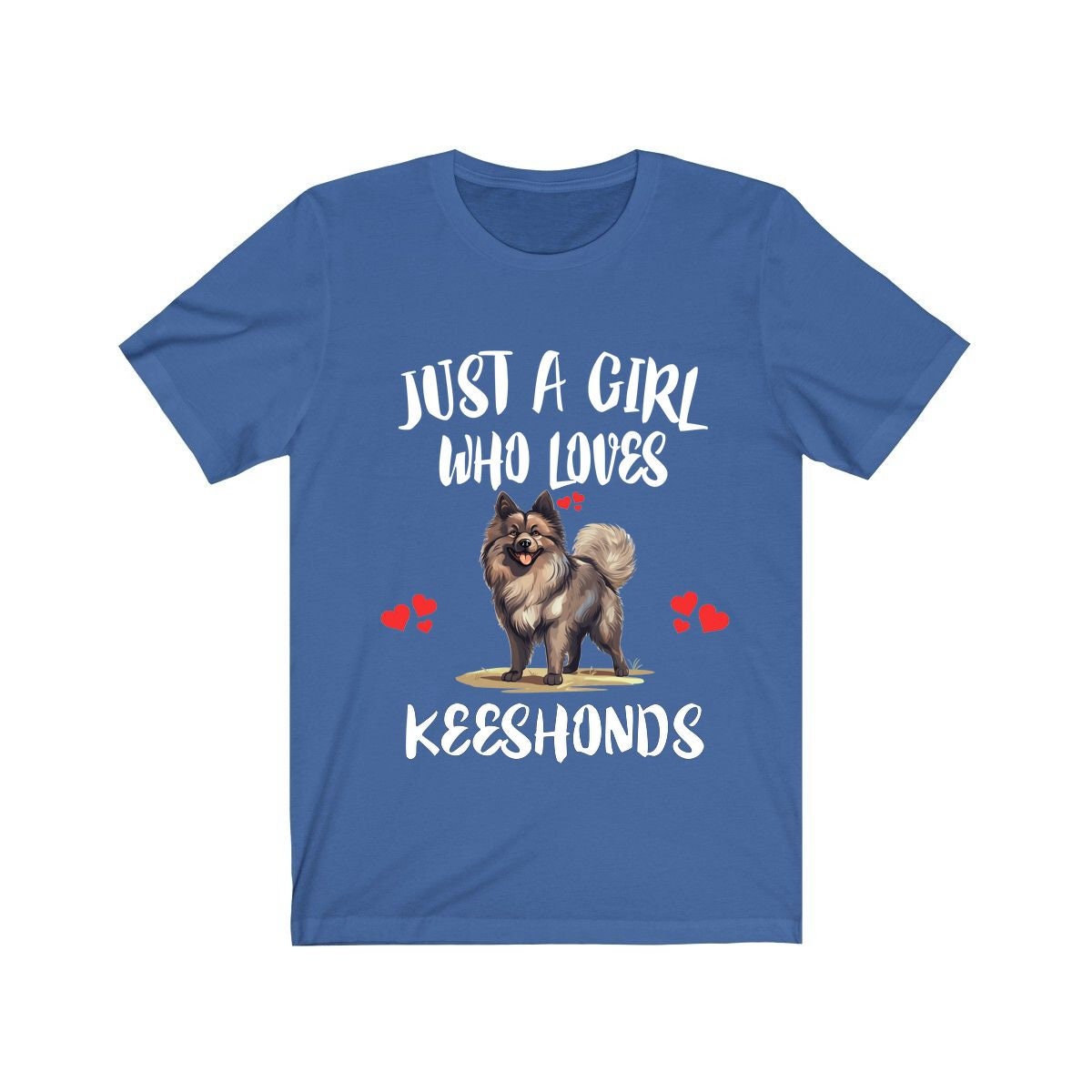Just A Girl Who Loves Keeshonds Shirt - Keeshond print design
