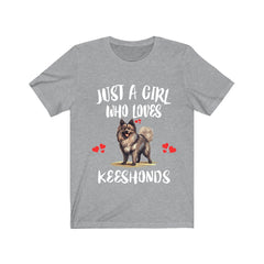 Just A Girl Who Loves Keeshonds Shirt - Keeshond print design