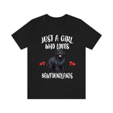 Just A Girl Who Loves Newfoundlands Dogs Shirt, Dog Lover Shirt, Newfoundland Dog, Animal Toddler Infant Kids Gift T-Shirt Image 2