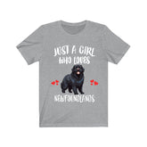 Just A Girl Who Loves Newfoundlands Dogs Shirt, Dog Lover Shirt, Newfoundland Dog, Animal Toddler Infant Kids Gift T-Shirt Image 1