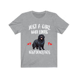 Just A Girl Who Loves Newfoundlands Dogs Shirt, Dog Lover Shirt, Newfoundland Dog, Animal Toddler Infant Kids Gift T-Shirt Image 1