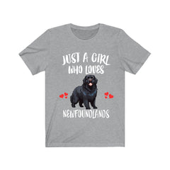 Just A Girl Who Loves Newfoundlands Shirt - Newfoundland print design