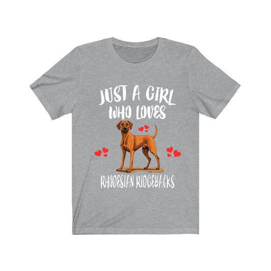 Just A Girl Who Loves Rhodesian Ridgebacks Shirt - Rhodesian Ridgeback print design