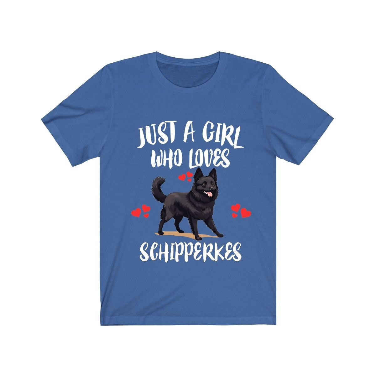 Just A Girl Who Loves Schipperkes Dogs Shirt - Schipperke print design
