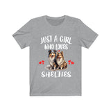 Just A Girl Who Loves Shelties Dogs Shirt, Dog Lover Shirt, Sheltie Dog, Animal Toddler Infant Kids Gift T-Shirt Image 3