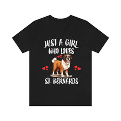 Just A Girl Who Loves St Bernards Dogs Shirt - St Bernard print design