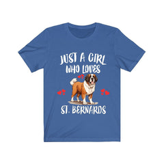 Just A Girl Who Loves St Bernards Dogs Shirt - St Bernard print design