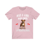 Just A Girl Who Loves Staffordshire Bull Terriers Dogs Shirt, Dog Lover Shirt, Staffordshire Bull Terrier Dog, Animal Toddler T-Shirt Image 2