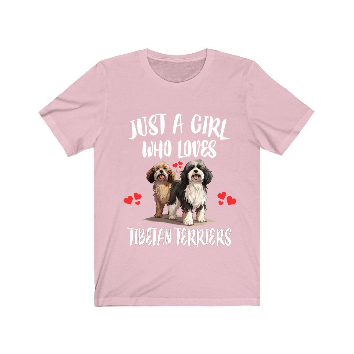 Just A Girl Who Loves Tibetan Terriers Dogs Shirt - Tibetan Terrier print design