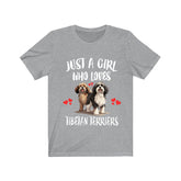 Just A Girl Who Loves Tibetan Terriers Dogs Shirt, Dog Lover Shirt, Tibetan Terrier Dog, Animal Toddler Infant Kids Gift T-Shirt Image 1