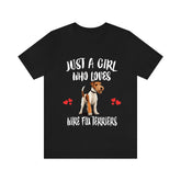 Just A Girl Who Loves Wire Fox Terriers Shirt, Dog Lover Shirt, Wire Fox Terrier Dog, Animal Toddler Infant Kids Gift T-Shirt Image 1