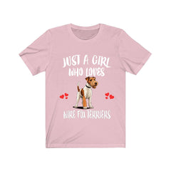Just A Girl Who Loves Wire Fox Terriers Shirt - Wire Fox Terrier print design