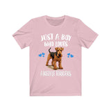 Just A Boy Who Loves Airedale Terriers Shirt, Dog Lover Shirt, Airedale Terrier Dog, Animal Toddler Infant Kids Gift T-Shirt Image 4