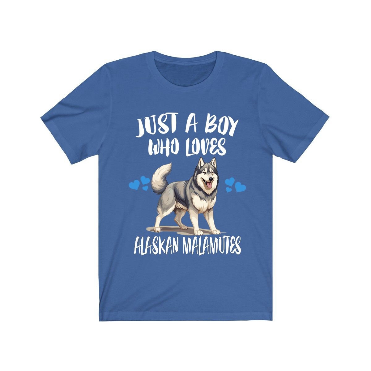 Just A Boy Who Loves Alaskan Malamutes Shirt - Alaskan Malamute print design