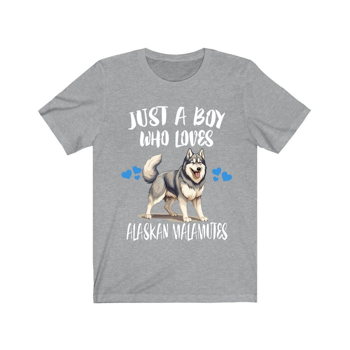 Just A Boy Who Loves Alaskan Malamutes Shirt - Alaskan Malamute print design