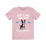 Just A Boy Who Loves Boston Terriers Shirt, Dog Lover Shirt, Boston Terrier Dog, Animal Toddler Infant Kids Gift T-Shirt Image 4