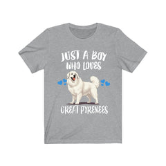 Just A Boy Who Loves Great Pyrenees Shirt - Great Pyrenees print design