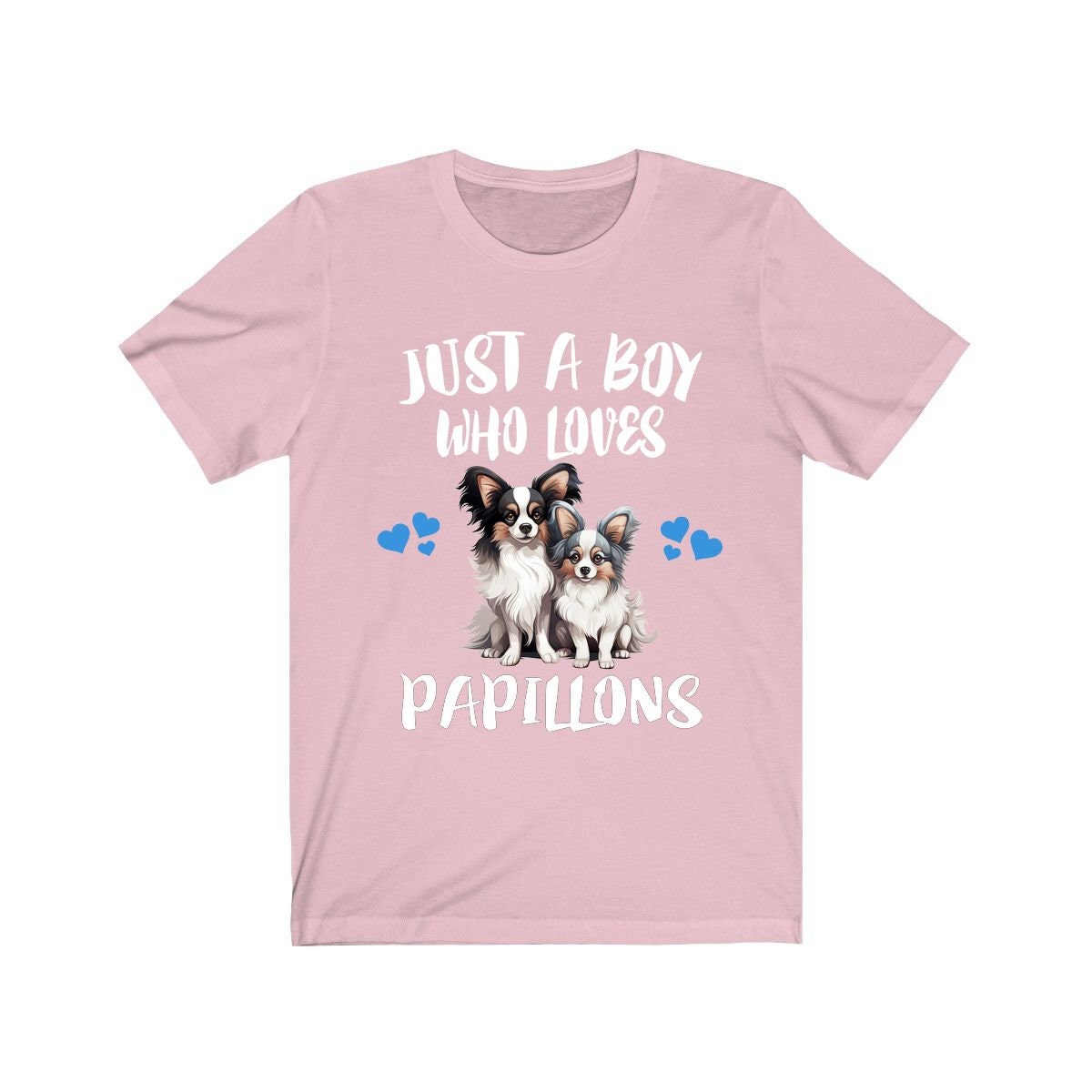 Just A Boy Who Loves Papillons Dogs Shirt - Papillon print design