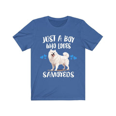 Just A Boy Who Loves Samoyeds Dogs Shirt - Samoyed print design
