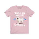 Just A Boy Who Loves Samoyeds Dogs Shirt, Dog Lover Shirt, Samoyed Dog, Animal Toddler Infant Kids Gift T-Shirt Image 3