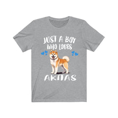 Just A Boy Who Loves Akitas Shirt - Akita print design