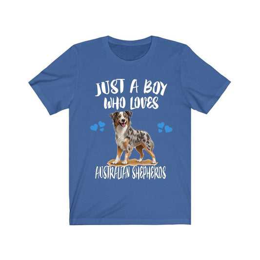 Just A Boy Who Loves Australian Shepherds Shirt - Australian Shepherd print design