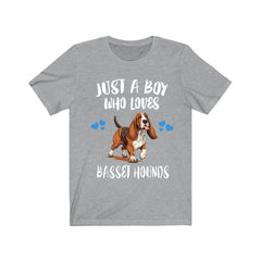 Just A Boy Who Loves Basset Hounds Shirt - Basset Hound print design