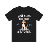 Just A Boy Who Loves Beagles Shirt, Dog Lover Shirt, Beagle Dog, Animal Toddler Infant Kids Gift T-Shirt Image 2