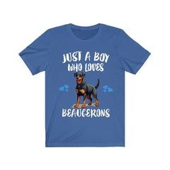 Just A Boy Who Loves Beaucerons Shirt - Beauceron print design