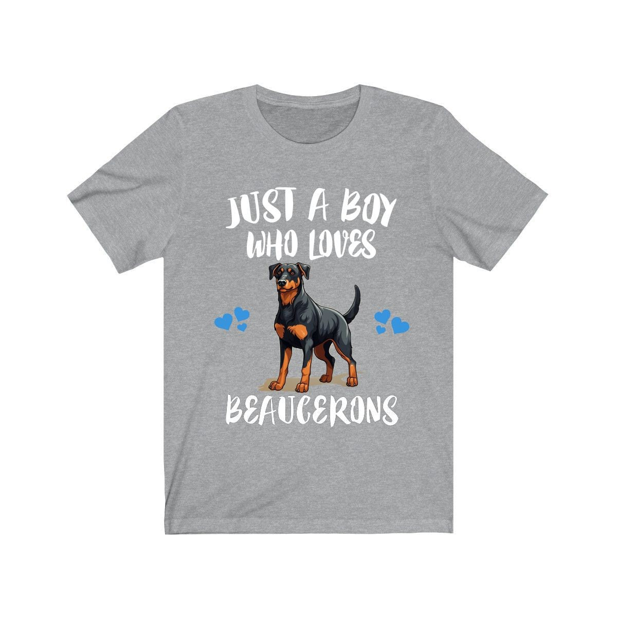 Just A Boy Who Loves Beaucerons Shirt, Dog Lover Shirt, Beauceron Dog, Animal Toddler Infant Kids Gift T-Shirt Image 1