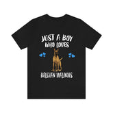 Just A Boy Who Loves Belgian Malinois Shirt, Dog Lover Shirt, Belgian Malinois Dog, Animal Toddler Infant Kids Gift T-Shirt Image 1