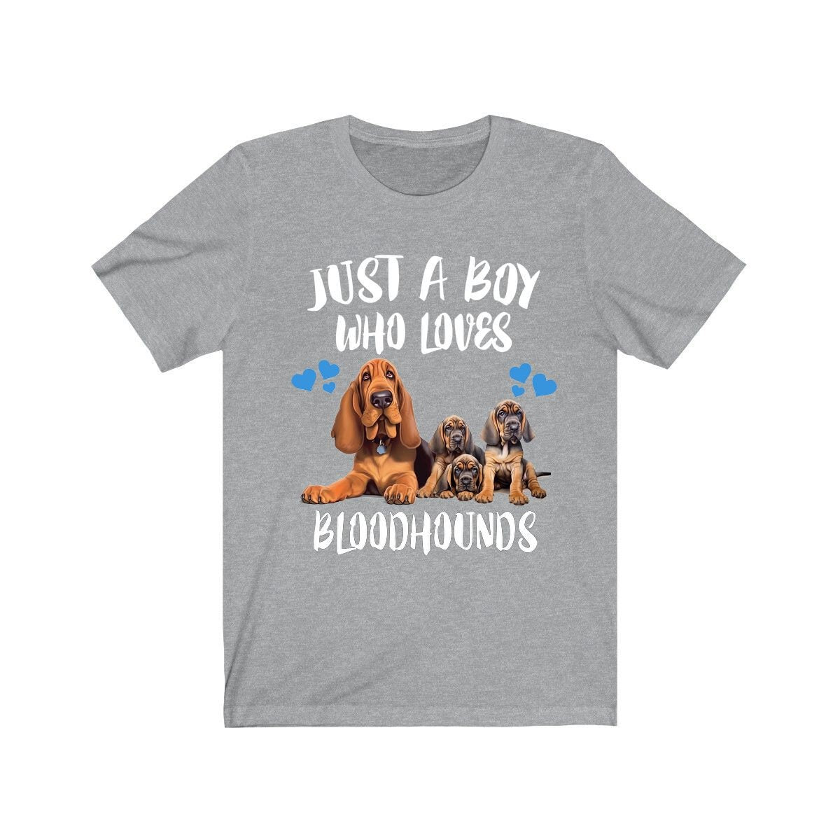 Just A Boy Who Loves Bloodhounds Shirt - Bloodhound print design